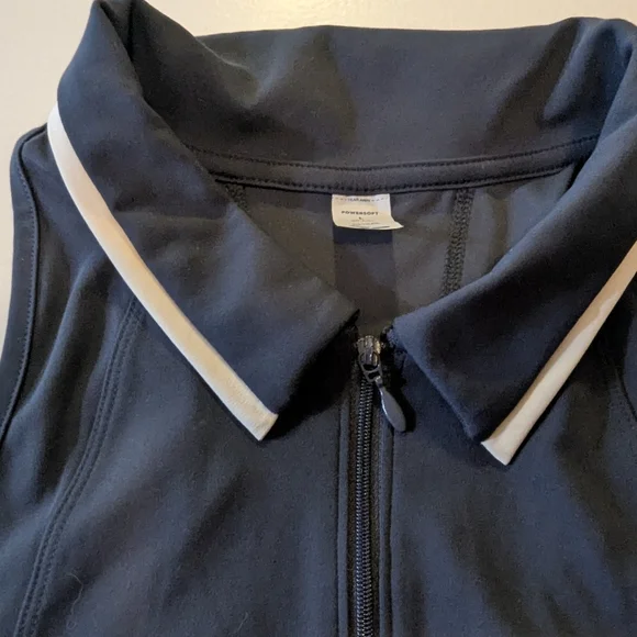 Old Navy Powersoft Go Dry Blue Sleeveless Collared Athletic Top, Size L, NWT